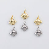 18K Gold PVD Sea shell scallop shell charm - Tarnish Resistant