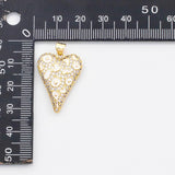 18K Gold PVD White Enamel Heart - Tarnish Resistant