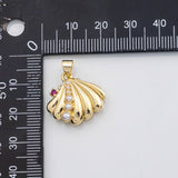 18K Gold PVD Sea shell clam oyster shell charm - Tarnish Resistant
