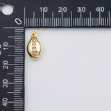 18K Gold PVD Football charm sports charm Charm s Charms - Tarnish Resistant