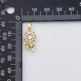 18K Gold PVD Flower rose charm - Tarnish Resistant