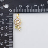 18K Gold pvd Flower rose charm - Tarnish Resistant
