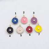 18K Gold PVD Star Enamel charm - Tarnish Resistant