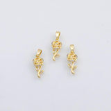 18K Gold PVD Flower charm Charm s Charms - Tarnish Resistant