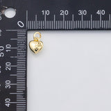 18K Gold PVD Heart Flower charm - Tarnish Resistant