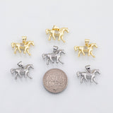18K Gold PVD Horse charm - Tarnish Resistant