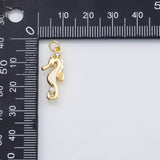 18K Gold PVD Seahorse sea horse charm - Tarnish Resistant