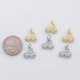 18K Gold PVD Cherry cherries fruit charm - Tarnish Resistant