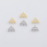 18K Gold PVD Triple three hole connector charm - Tarnish Resistant