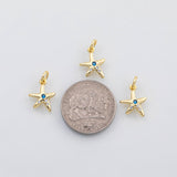 18K Gold PVD Starfish star fish charm - Tarnish Resistant