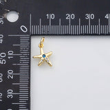 18K Gold PVD Starfish star fish charm - Tarnish Resistant