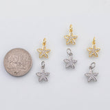 18K Gold PVD Star Starfish star fish charm - Tarnish Resistant