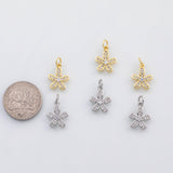 18K Gold PVD Flower charm - Tarnish Resistant