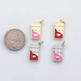 18K Gold PVD Chocolate bar charm cy charm - Tarnish Resistant