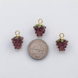 18K Gold PVD Ceramic Grape charm - Tarnish Resistant