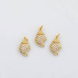 18K Gold PVD Shell charm conch ocean summer charm - Tarnish Resistant