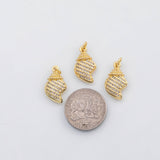 18K Gold PVD Shell charm conch ocean summer charm - Tarnish Resistant