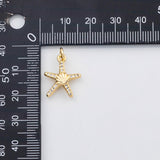 18K Gold PVD Starfish charm - Tarnish Resistant