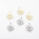 18K Gold PVD Sun charm - Tarnish Resistant