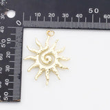 18K Gold PVD Sun charm - Tarnish Resistant
