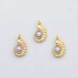 18K Gold PVD Sea shell nautilus charm - Tarnish Resistant