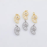18K Gold PVD Sea Shell Charm Charm s Charms - Tarnish Resistant
