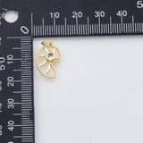 18K Gold PVD Sea Shell Charm Charm s Charms - Tarnish Resistant