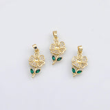 18K Gold PVD Flower charm Charm s Charms - Tarnish Resistant