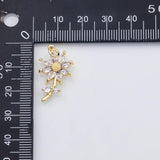 18K Gold pvd Flower charm Charm s Charms - Tarnish Resistant