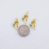 18K Gold PVD Flower charm Charm s Charms - Tarnish Resistant