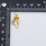 18K Gold PVD Flower charm Charm s Charms - Tarnish Resistant