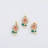 18K Gold PVD Flower charm Charm s Charms - Tarnish Resistant