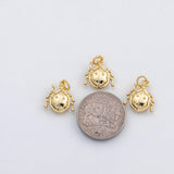 18K Gold PVD Beetle ladybug charm Charm s Charms - Tarnish Resistant