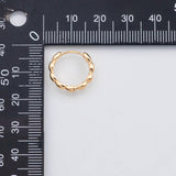 18K Gold PVD Hoop earrings 22K One pair per order - Tarnish Resistant