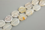 Natural Freeform Oval Agate Slab Beads - 16"- 3 Sizes- Semi-Precious Gemstone Gemstone Beads