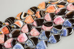 Pufft Oval Agate Beads - 16"- 3 colors-25x35mm- Semi-Precious Gemstone