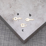 Key and Lock Connector - 14Kt Gold Filled or Sterling Silver- Boots Connectors - Bracelet or Necklace Permanent Jewelry Supply