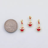 18K Gold PVD Guitar charm s Gold Charms - Tarnish Resistant