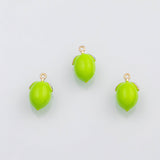 18K Gold PVD Lemon Lime charm enamel charms s Charms - Tarnish Resistant