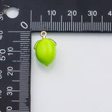 18K Gold PVD Lemon Lime charm enamel charms s Charms - Tarnish Resistant