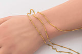 Opal Opalite- 2mm Gold-filled Or Sterling Silver Multi Enamel Curb Chain by the foot or 50 feet-- Permanent Jewelry Chain-