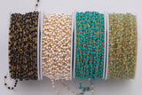 PATTERN Spacing Gold Filled Enamel Chain - 1.5mm Chain - 14/20 Gold Filled Enamel Chains - By the Foot