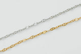 PVD Stainless Steel Starburst Chain for Permanent Jewelry by Yard, PVD Stainless Plating Wholesale bulk Roll Chain Jewelry