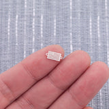 American Flag Connector USA Flag 4th of July - 14Kt Gold Filled or Sterling Silver - Permanent Jewelry Supply PJ Connectors Four of July