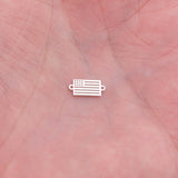 American Flag Connector USA Flag 4th of July - 14Kt Gold Filled or Sterling Silver - Permanent Jewelry Supply PJ Connectors Four of July