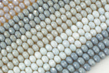 8mm Crystal Gray color Rondelle Huge Selection Second Section-5 or 10 STRANDS