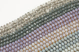 8mm Crystal Gray color Rondelle Huge Selection Second Section-5 or 10 STRANDS