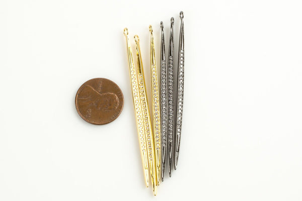 Pave Cz Spike set in Brass...EXCLUSIVE ITEM p13g97, p13g96