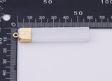 NATURAL Selenite Freeform Stick Pendant Approx. 10x60mm 2 inches long Can Vary