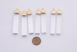 NATURAL Selenite Freeform Stick Pendant Approx. 10x60mm 2 inches long Can Vary